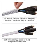 Alex Tech 10ft - 1/2 inch Cord Protector Wire Loom Tubing Cable Sleeve Split Sleeving for USB Cable Power Cord Audio Video Cable - Protect Cat from Chewing Cords - White