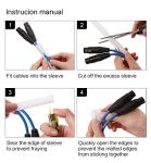 Alex Tech 10ft - 1/2 inch Cord Protector Wire Loom Tubing Cable Sleeve Split Sleeving for USB Cable Power Cord Audio Video Cable - Protect Cat from Chewing Cords - White