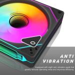 RGB Fans:5pack 120mm PWM ARGB Case Fan with Fan Hub and Remote,Speed Control,PWM Control Fan for Computer Case and Liquid Cooling System