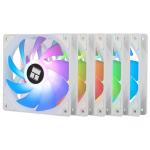 Thermalright 5 Pack TL-C12CW-S CPU Fan 120mm White ARGB Case Cooler Fan, 4pin PWM Silent Computer Fan with S-FDB Bearing Included, up to 1550RPM Cooling Fan（5 Quantities）