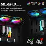 RGB Fans:5pack 120mm PWM ARGB Case Fan with Fan Hub and Remote,Speed Control,PWM Control Fan for Computer Case and Liquid Cooling System