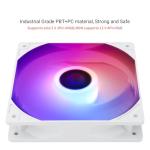 Thermalright 5 Pack TL-C12CW-S CPU Fan 120mm White ARGB Case Cooler Fan, 4pin PWM Silent Computer Fan with S-FDB Bearing Included, up to 1550RPM Cooling Fan（5 Quantities）