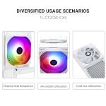 Thermalright 5 Pack TL-C12CW-S CPU Fan 120mm White ARGB Case Cooler Fan, 4pin PWM Silent Computer Fan with S-FDB Bearing Included, up to 1550RPM Cooling Fan（5 Quantities）