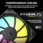 CORSAIR RS120 ARGB 120mm PWM Fans – Daisy-Chain Connection – Low-Noise – Magnetic Dome Bearing – Triple Pack – Black