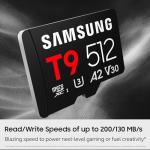 Samsung 256GB microSDXC T9 for Gamers & Creators