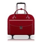 McKlein USA Red Leather Laptop Briefcase
