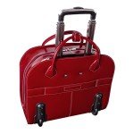 McKlein USA Red Leather Laptop Briefcase