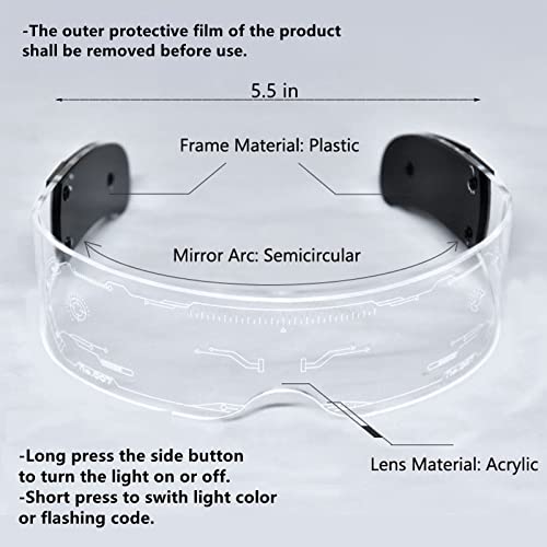 Cool Cyberpunk Augmented Reality Sunglasses for Parties