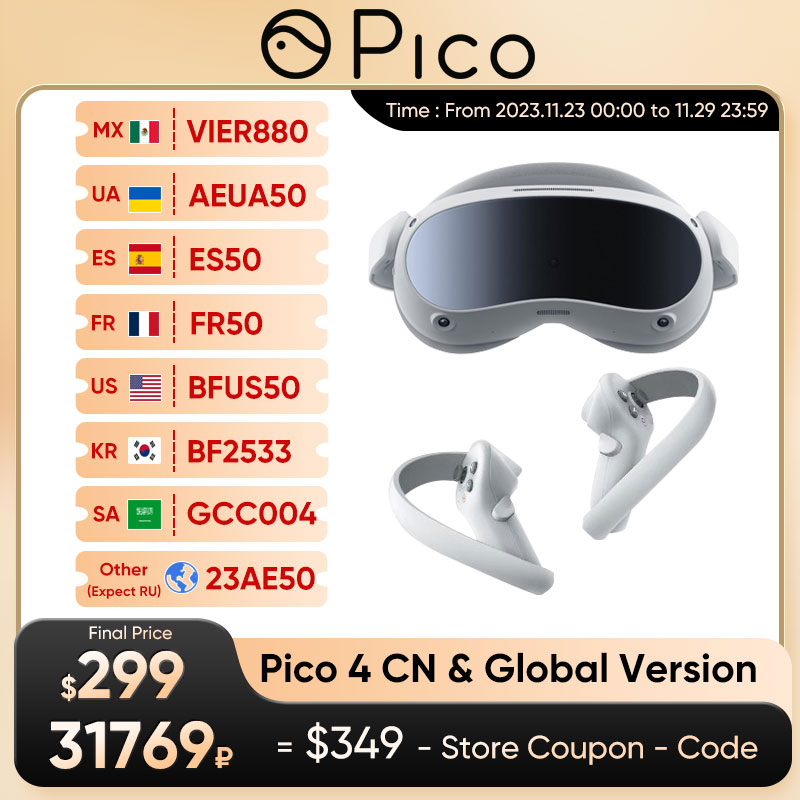 Pico 4 VR Headset - All-in-One 4K Experience