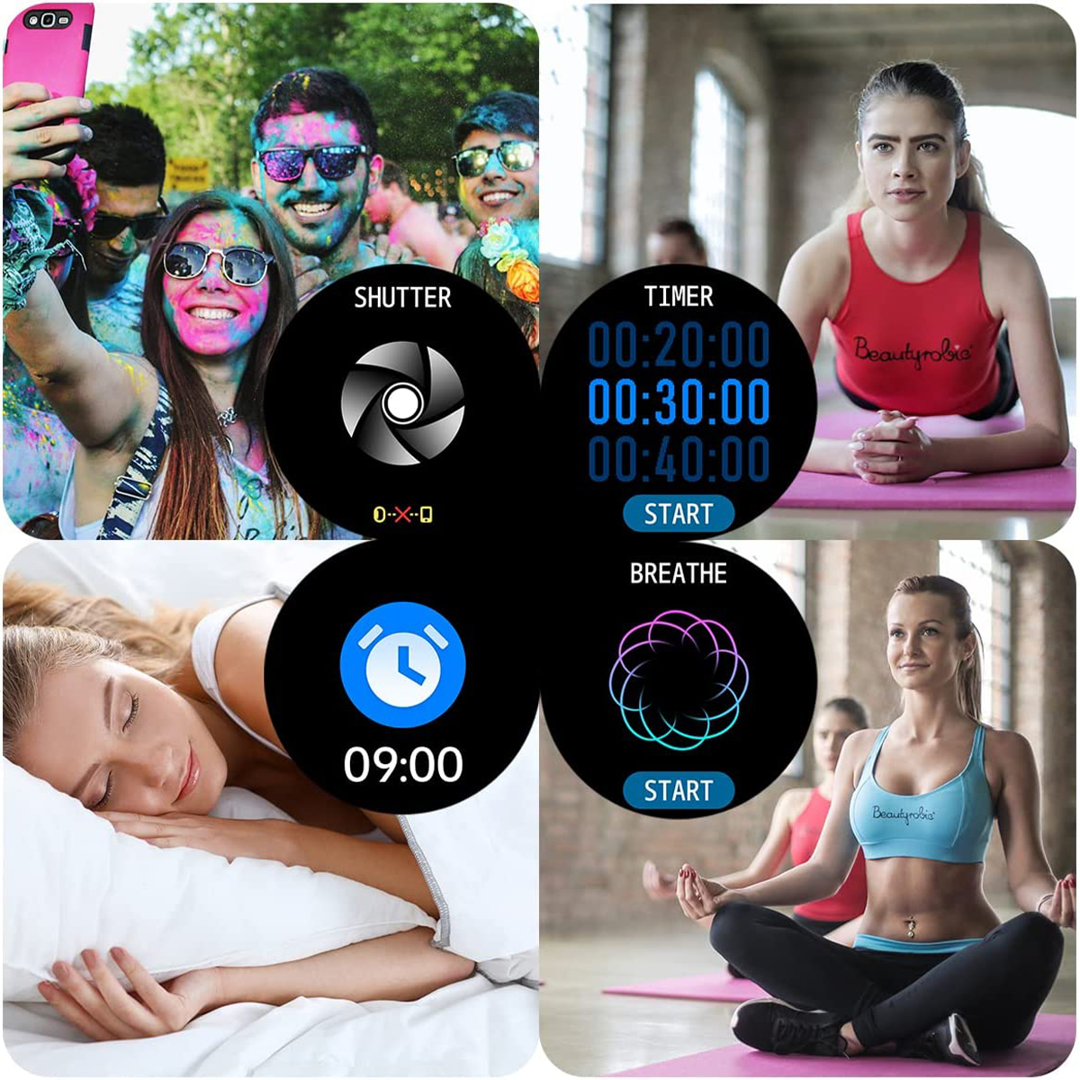 Inadays KC08 Smart Watch: Fitness & Sleep Tracker