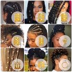 220 Pcs Gold Hair Charms and Jewelry Set
