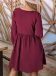 Dokotoo Rose Red Long Sleeve Casual Dress