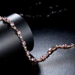 14K Gold Plated Adjustable Tennis Bracelet for Women