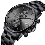 Stylish Men's Quartz Chronograph Watch in Black/Gray