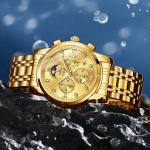 OLEVS Men's Two-Tone Waterproof Quartz Watch