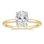 Sterling Silver 3-Carat Oval CZ Engagement Ring
