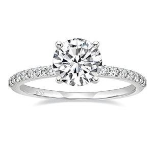 Sterling Silver 1.25 CT Round Solitaire Engagement Ring
