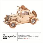 Wooden Vintage Car Puzzle DIY Model Kit