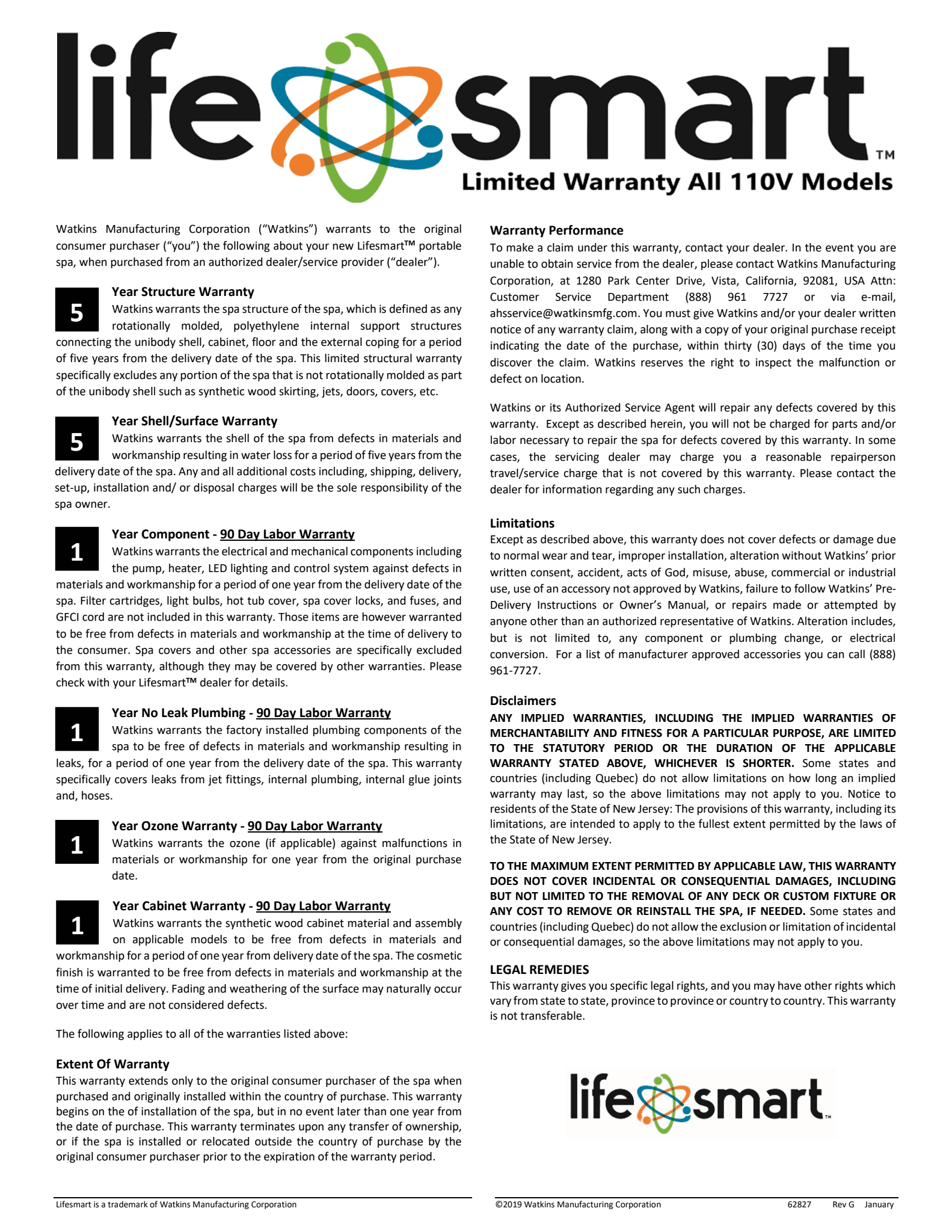 Lifesmart Bahama 5-Person Spa with 28 Jets