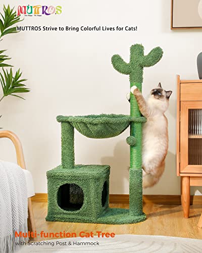 MUTTROS 40" Cactus Cat Tree with Hammock