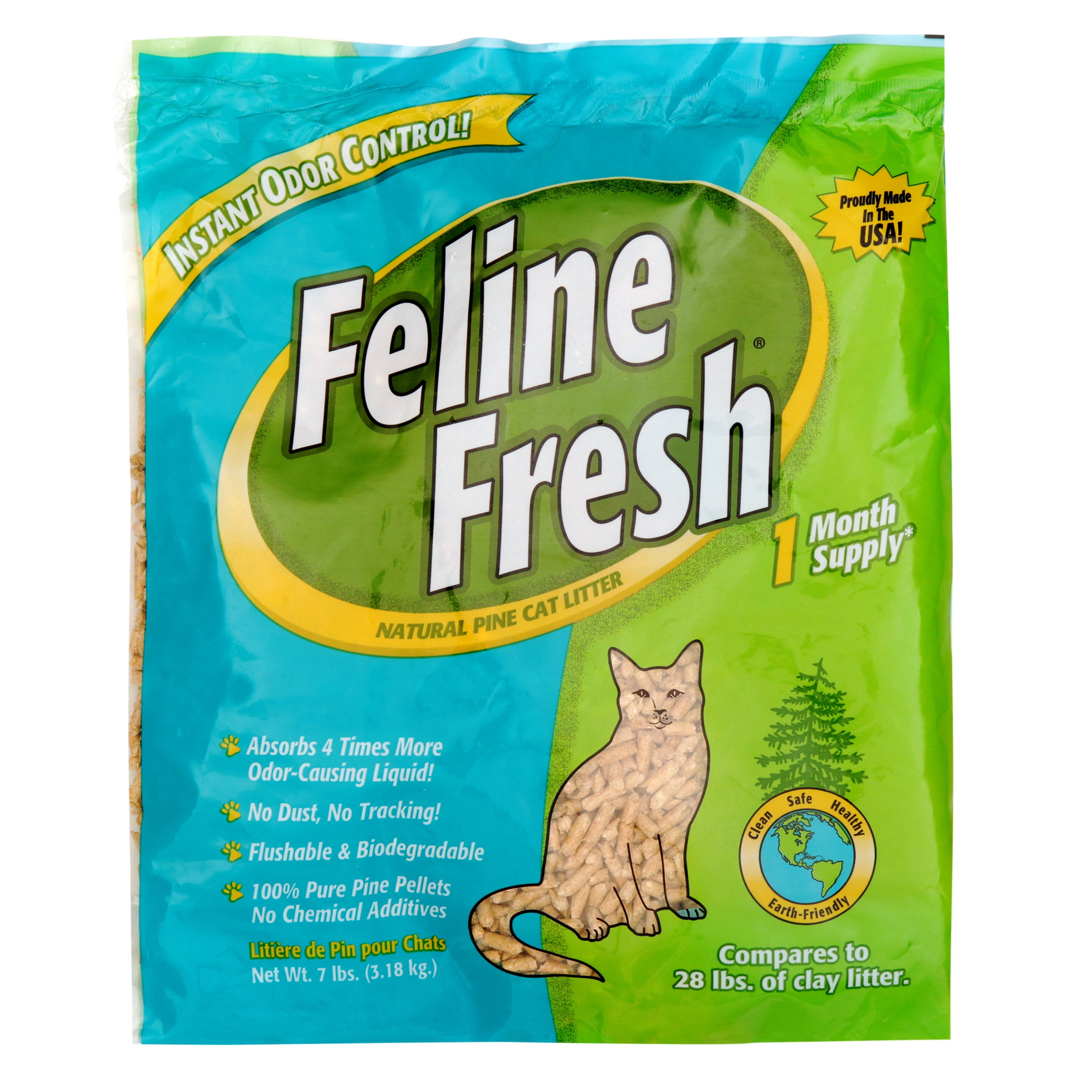 Feline Fresh Pine Cat Litter 7lb - 2 Pack