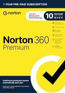 Norton 360 Premium Antivirus for 10 Devices