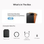 Comulytic Note Pro AI Voice Recorder with Case