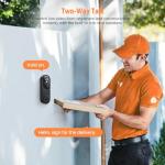 GridTera Wireless Smart Video Doorbell with AI Alerts