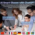 AI Smart Glasses with Camera and Voice Control