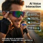 ZWJ Sport AI Smart Sunglasses with 4K Camera