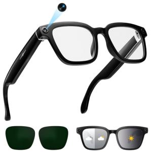 AI Smart Glasses with 1080P Camera and Voice Assistant