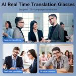 AI Smart Glasses with 1080P Camera and Voice Assistant
