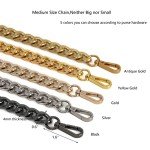 Antique Gold Metal Shoulder Chain Purse Strap