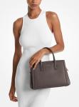 Michael Kors Laila Medium Satchel in Chocolate Leather