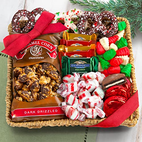 Holiday Chocolate, Candy & Crunch Gift Basket