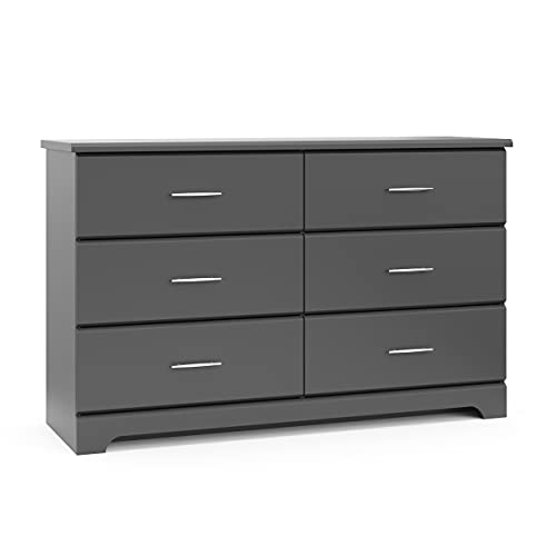 Storkcraft Brookside 6-Drawer Kids Dresser - Gray