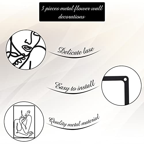 Minimalist Metal Wall Art - Abstract Woman Design