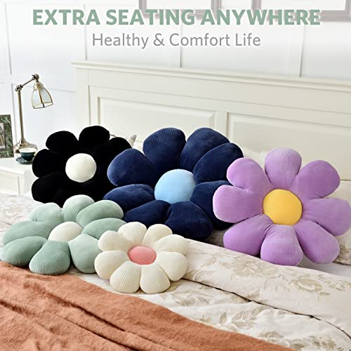 Cute Flower-Shaped Pillow for Home Decor, Green