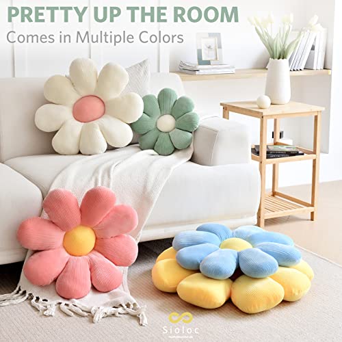 Cute Flower-Shaped Pillow for Home Decor, Green