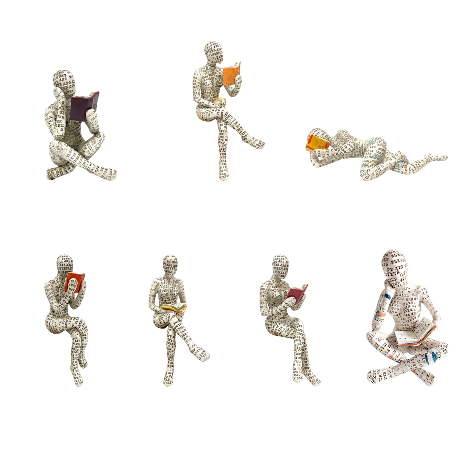 Elegant Reading Woman Figurine - Modern Room Decor