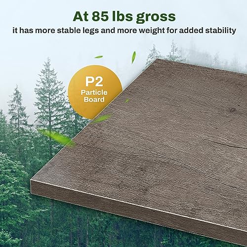 SEDETA 66" L Shaped Desk with Hutch and Power Outlet