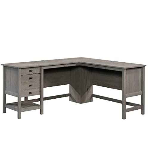 Sauder Cottage Road L-Shaped Desk in Mystic Oak
