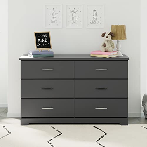 Storkcraft Brookside 6-Drawer Kids Dresser - Gray