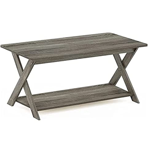 Furinno Simple Criss-Cross Coffee Table, French Oak