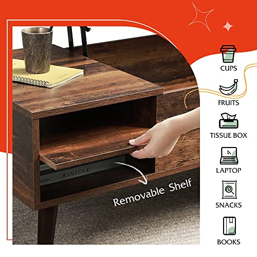 WLIVE Lift Top Coffee Table with Hidden Storage