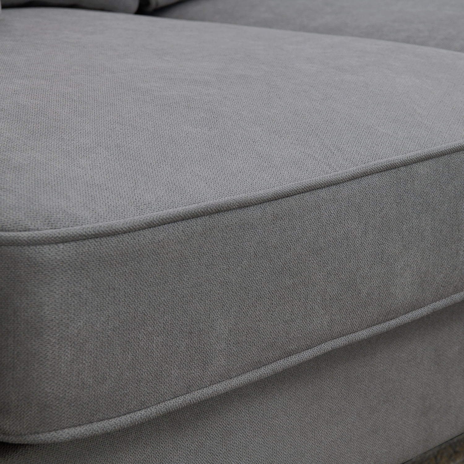 Dark Gray U-Shaped Modular Sectional Sofa with Recliner