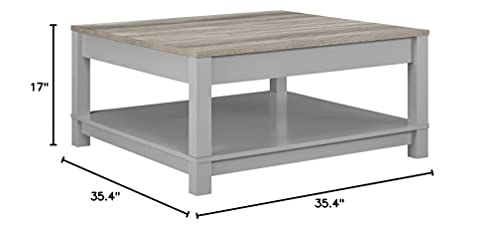 Gray Ameriwood Home Carver Coffee Table