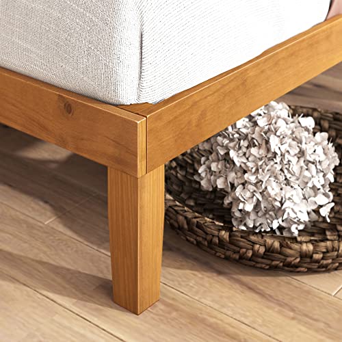 Rustic Pine Full Size Platform Bed Frame