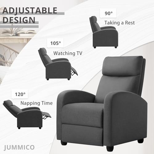 JUMMICO Adjustable Recliner Chair in Aurora Grey