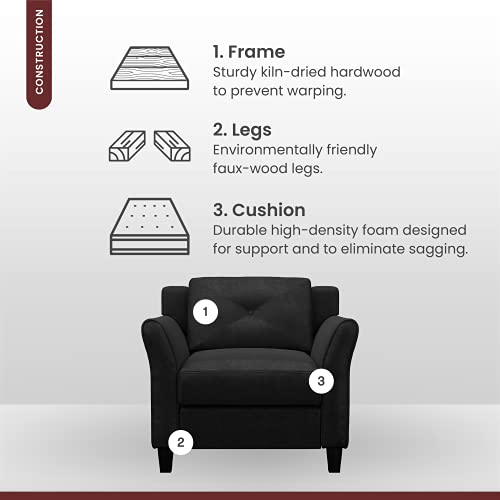 Harrington Black Chair by Lifestyle Solutions